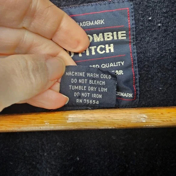 Vintage Abercrombie & Fitch Fleece Full Zip Vest L Navy Colorblock 90s Outdoor - Picture 6 of 10